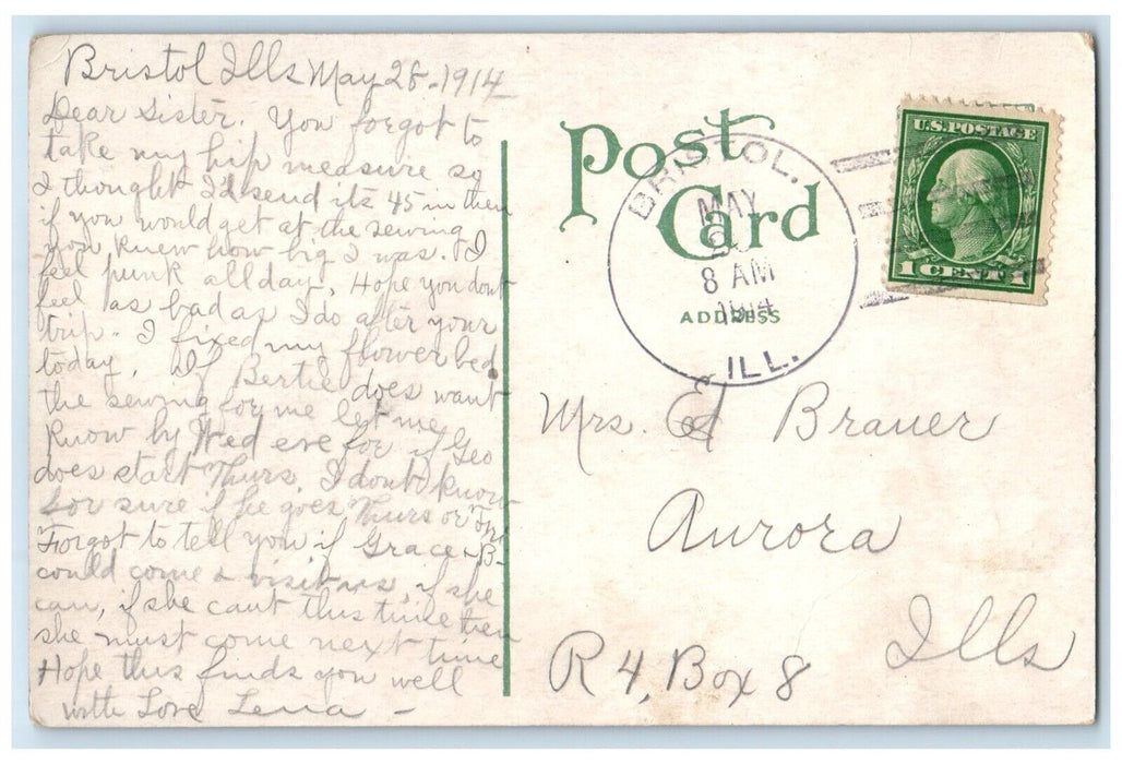 1914 View Of Devil's Cave Fox River Aurora Illinois IL Posted Antique Postcard