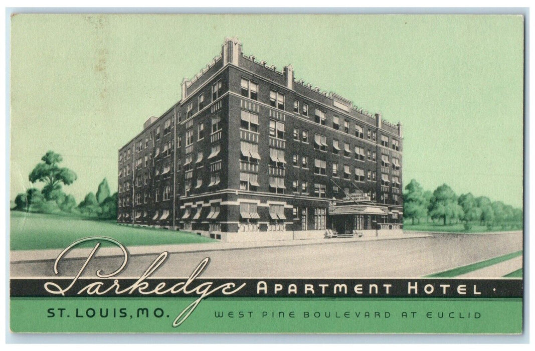 1945 Parkedge Apartment Hotel Building St. Louis Missouri MO Vintage Postcard