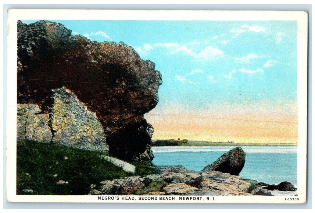 c1920 Negro Head Second Beach Newport Rhode Island RI Vintage Unposted Postcard