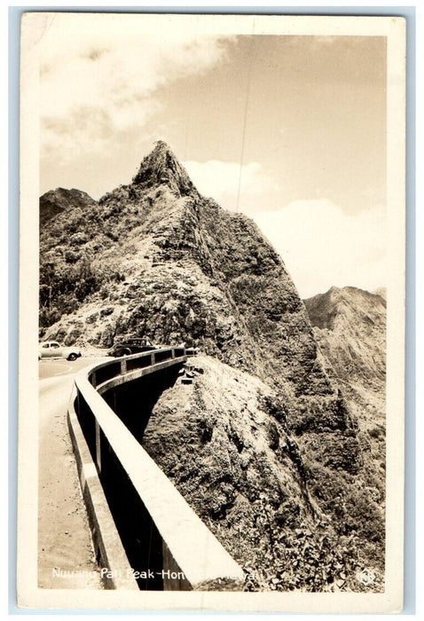 c1940's Nuuanu Pall Peak View Honolulu Hawaii HI RPPC Photo Unposted Postcard