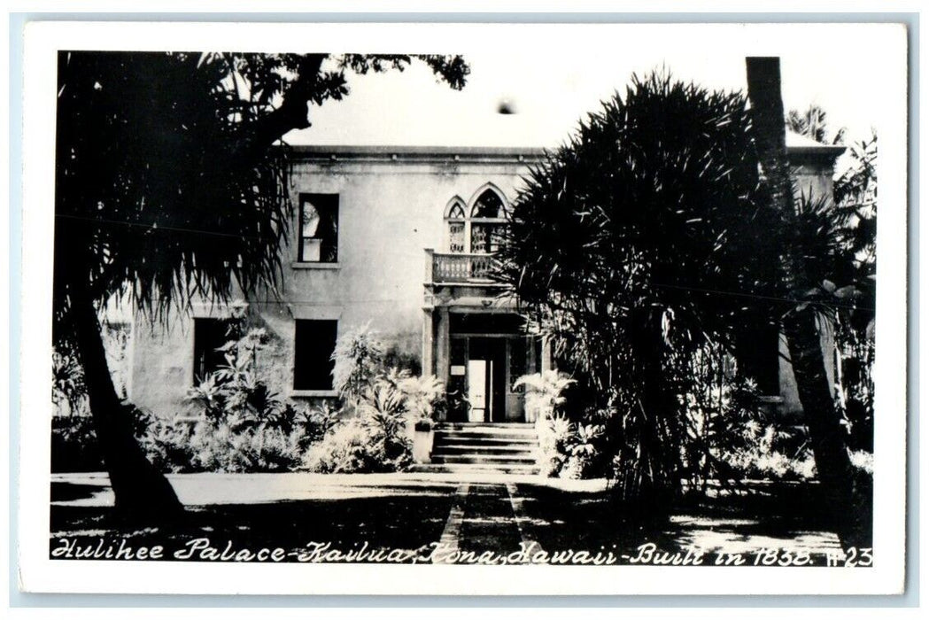 c1950's Hulihee Palace View Kailua Kona Hawaii HI RPPC Photo Unposted Postcard