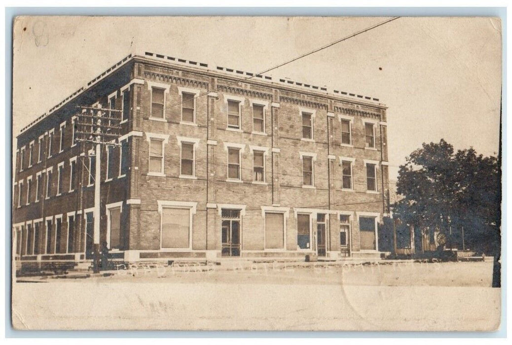 1907 Bradford Hotel Building View Sedan Kansas KS RPPC Photo Posted Postcard
