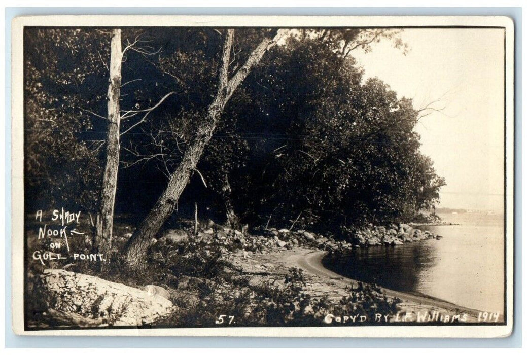 1919 Shady Nook Williams Methodist Camp Gull Point Iowa IA RPPC Photo Postcard