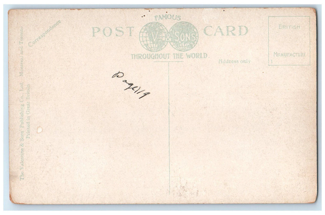c1910 CPR Hotel and Mount Stephen Field Canadian Rockies Canada Postcard