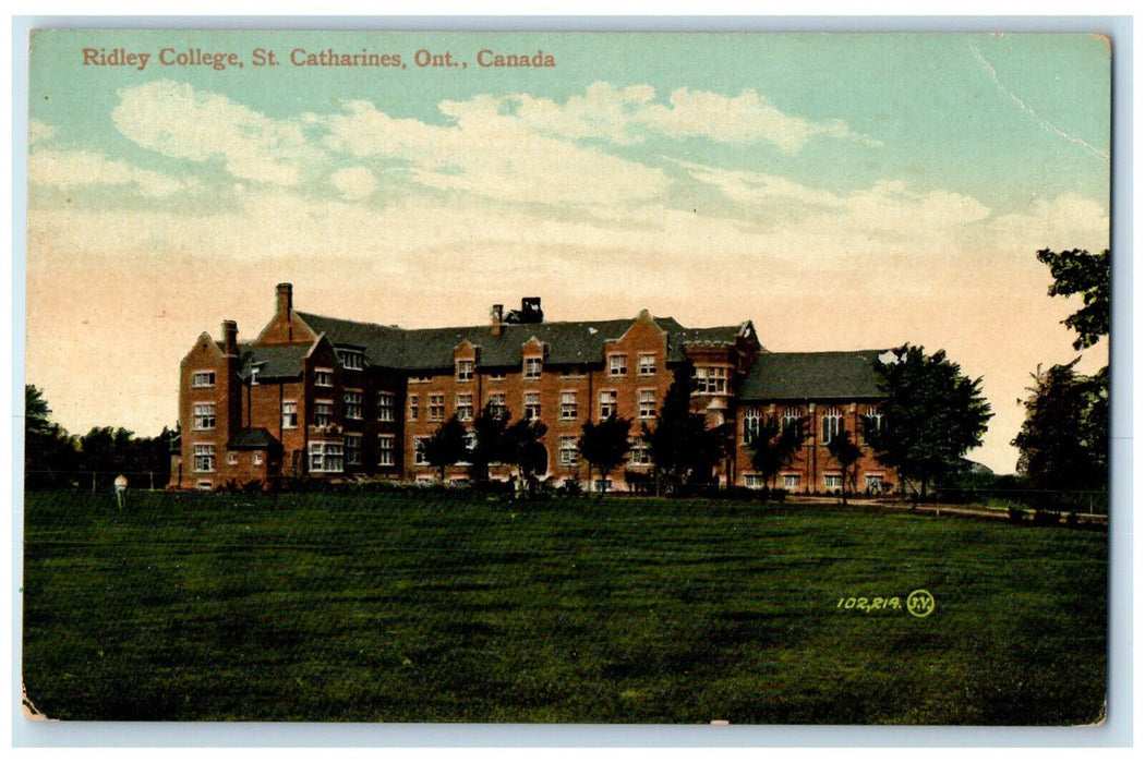 c1910 Ridley College St. Catharines Ontario Canada Posted Antique Postcard