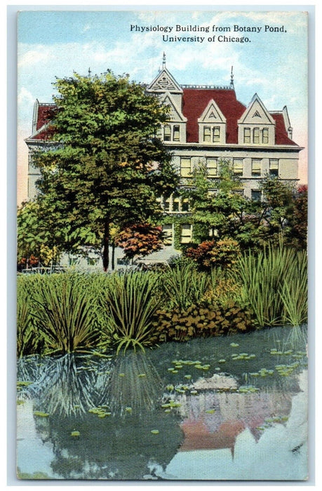 c1910's Physiology Building From Botany Pond University Of Chicago IL Postcard