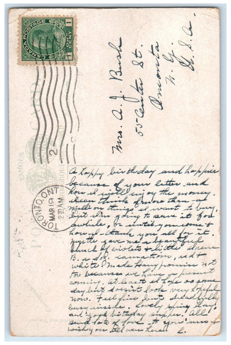 c1910 Side View Canadian Pacific Railway Windsor Station Canada Postcard