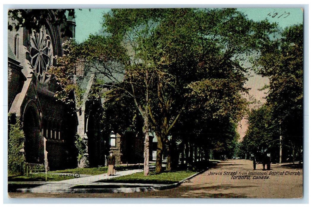 c1910 Jarvis Street from Immanuel Baptist Church Toronto Ontario Canada Postcard