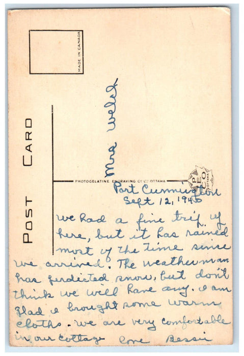 1940 The Bigwinn Inn Bigwin Inn Island Lake of Bays Ontario Canada Postcard