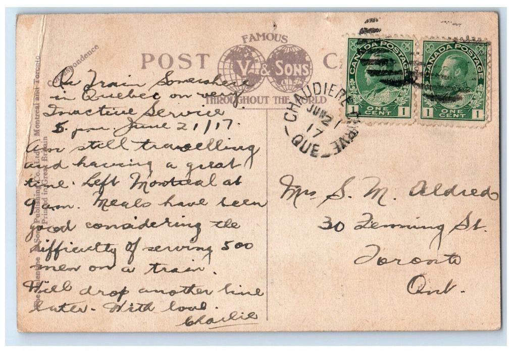 1917 The Reservoir and Driveway Mount Royal Montreal Quebec Canada Postcard