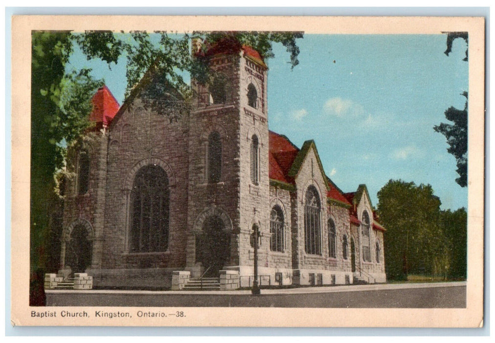 c1940's Baptist Church Kingston Ontario Canada Unposted Vintage Postcard