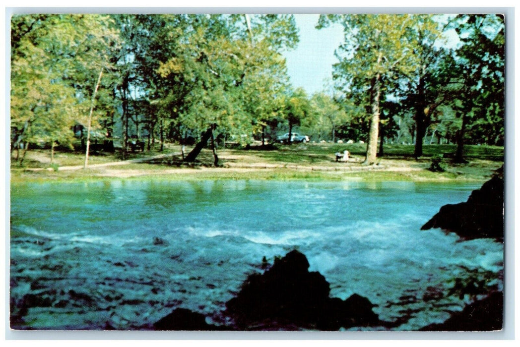 1960 Main Boil Big Spring State Park Van Buren Missouri Vintage Antique Postcard