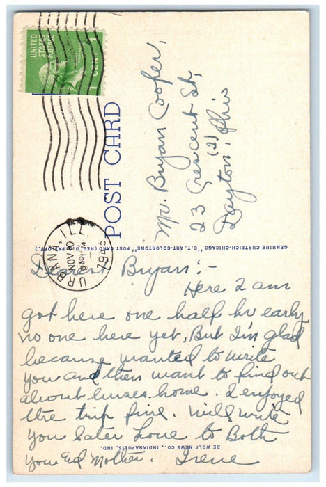 The Marrott Apartment Hotel North Meridian Fall Creek Indianapolis IN Postcard