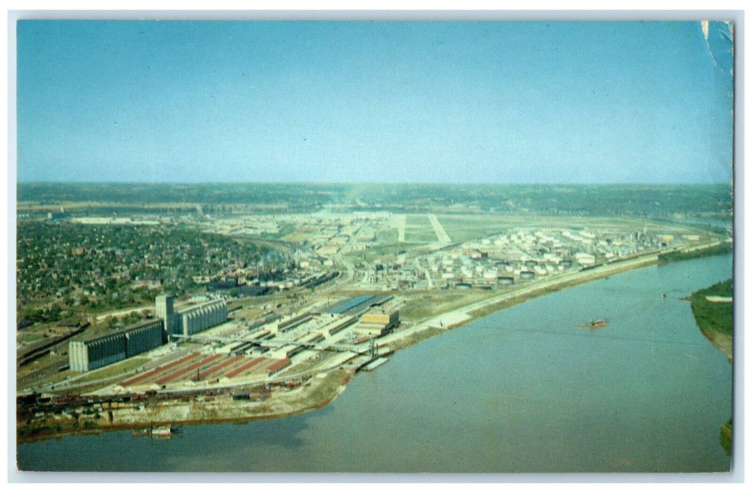 Aerial View Of Fairfax Industrial District Kansas City Kansas KS Postcard