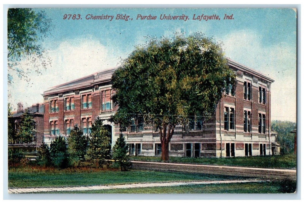 c1910 Exterior Chemistry Building Purdue University La Fayette Indiana Postcard