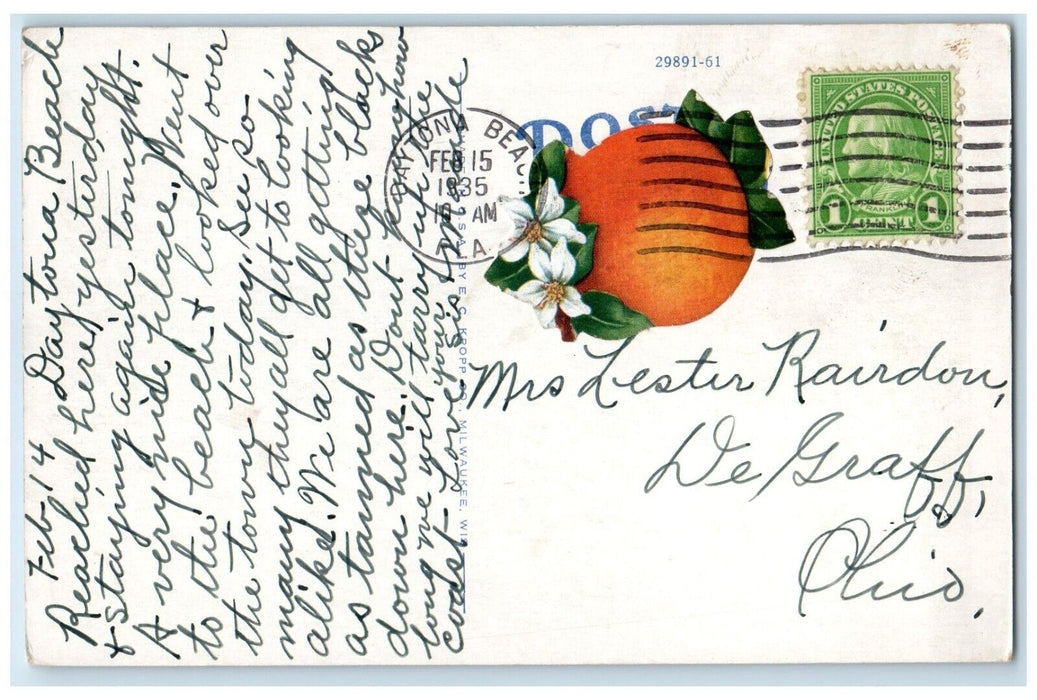 1935 Prince George Hotel Exterior Building Road Daytona Beach Florida Postcard