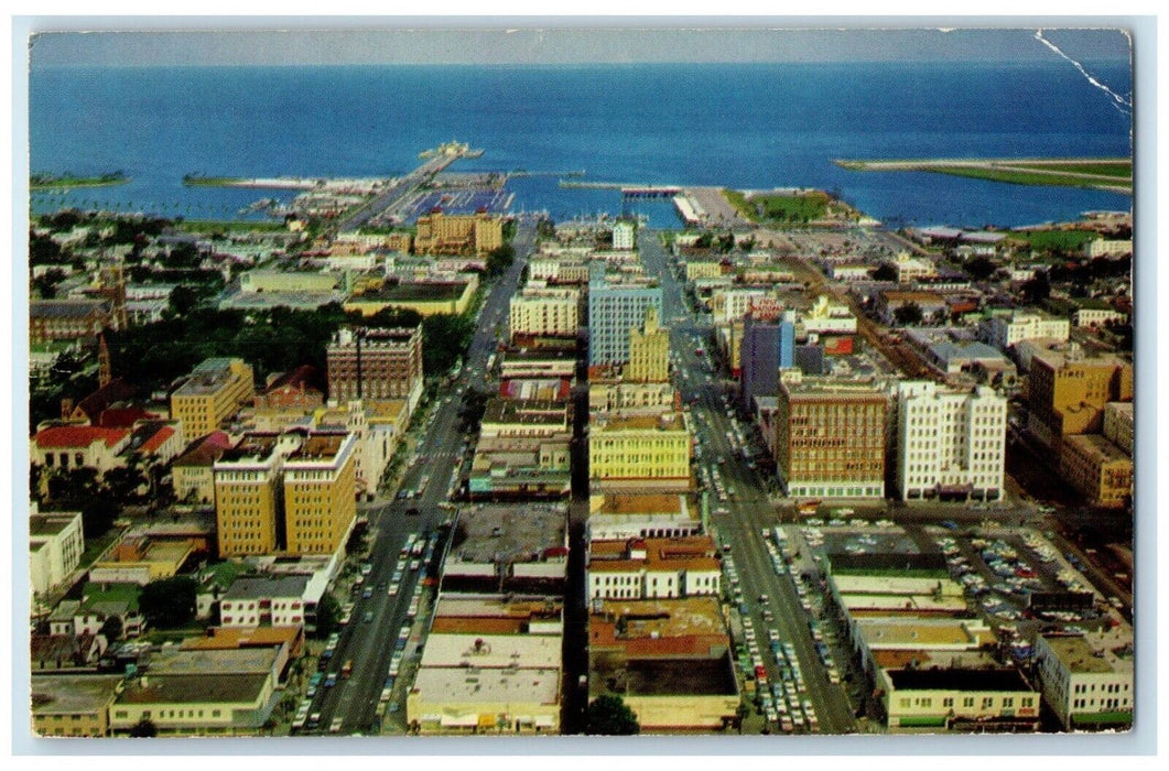 1974 Air View Downtown Albert Whitted Airport St. Petersburg Florida FL Postcard