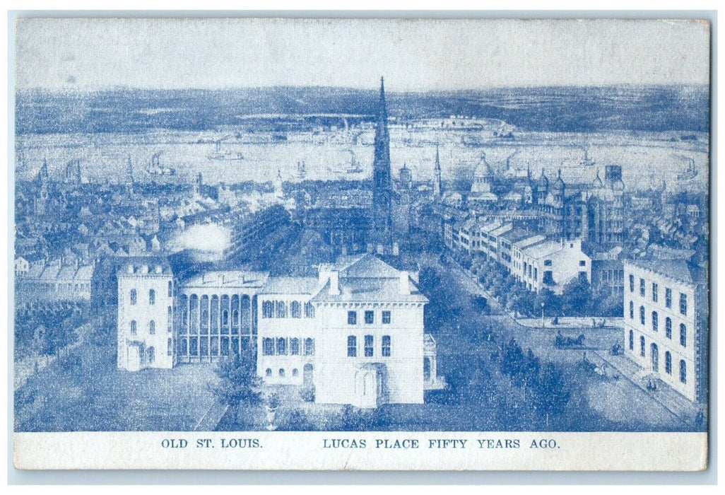 c1910 Aerial View Old St Louis Lucas Place Building Missouri MO Vintage Postcard