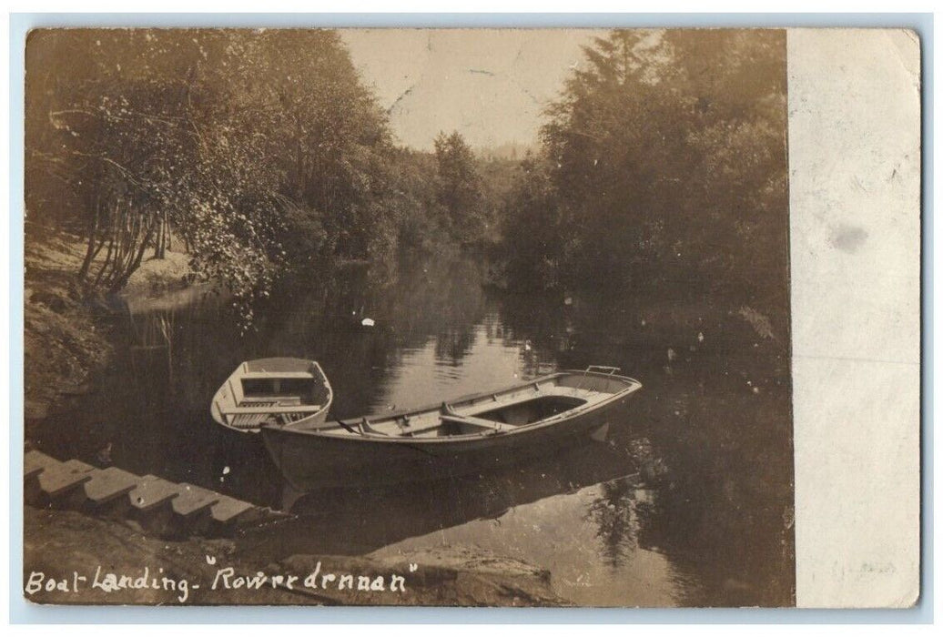 1907 Boat Landing View Rowardennan Ben Lamond California CA RPPC Photo Postcard