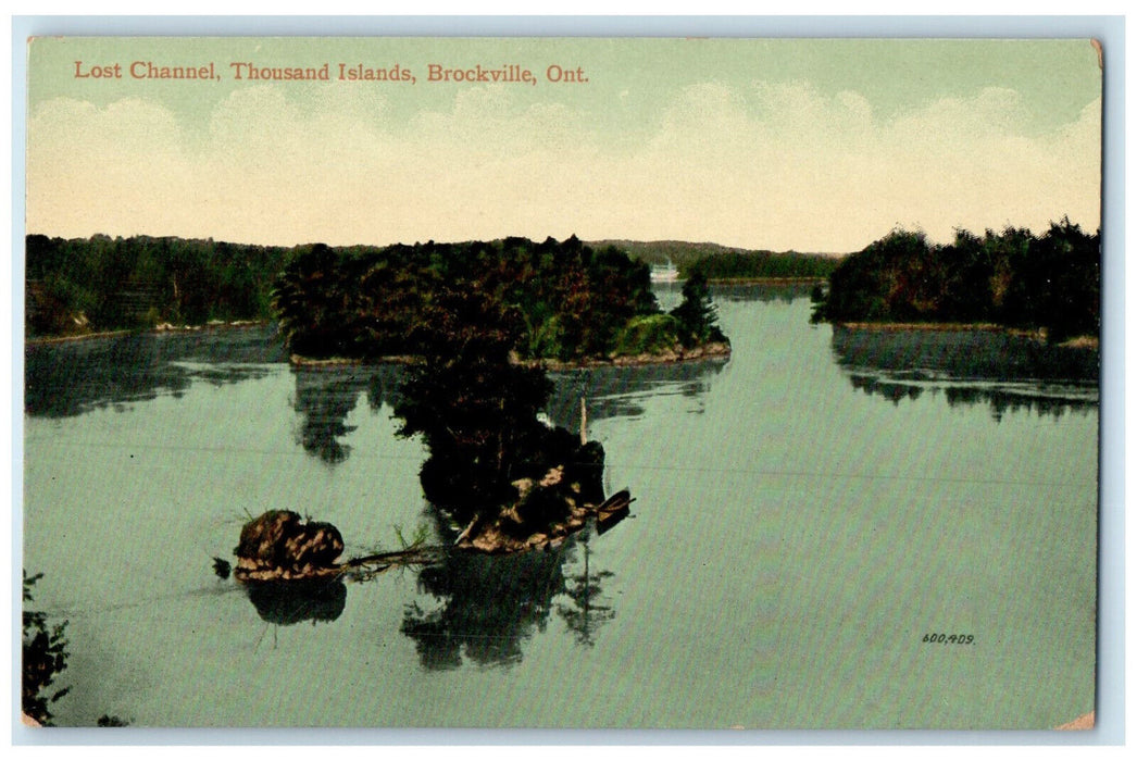 c1905 Lost Channel Thousand Islands Brockville Ontario Canada Postcard
