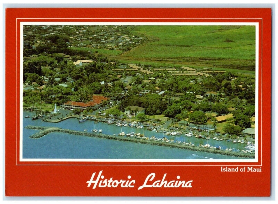 1980 Island Historic Whaling Capital Pacific Lake Lahaina Maui Hawaii Postcard