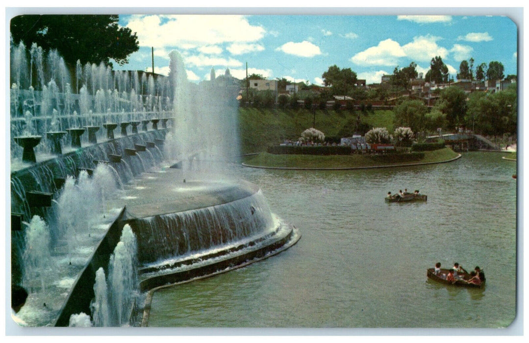 c1950's Boating at Alcalde Park Guadalajara Jalisco Mexico Postcard