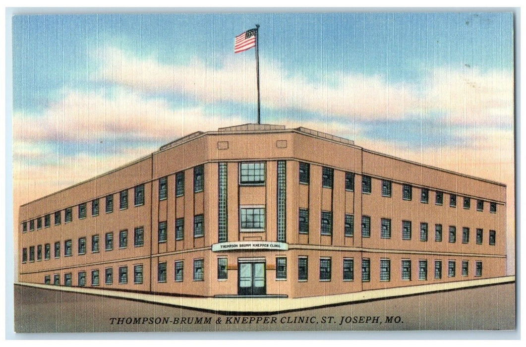 c1940 Thompson Brumm Knepper Clinic Building St Joseph Missouri Antique Postcard