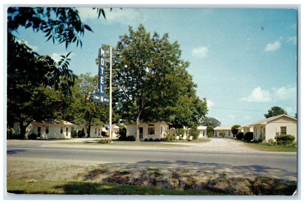 c1950's Chat N Rest Motel Roadside Turbeville South Carolina SC Vintage Postcard