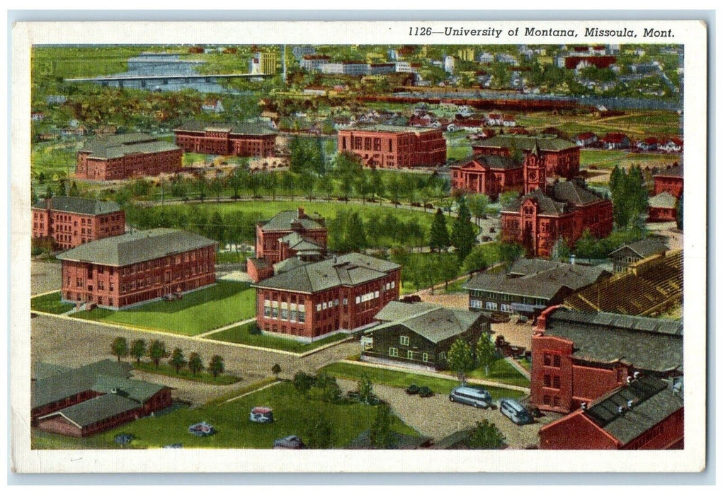 c1940 University Montana Exterior Building Missoula Montana MT Vintage Postcard