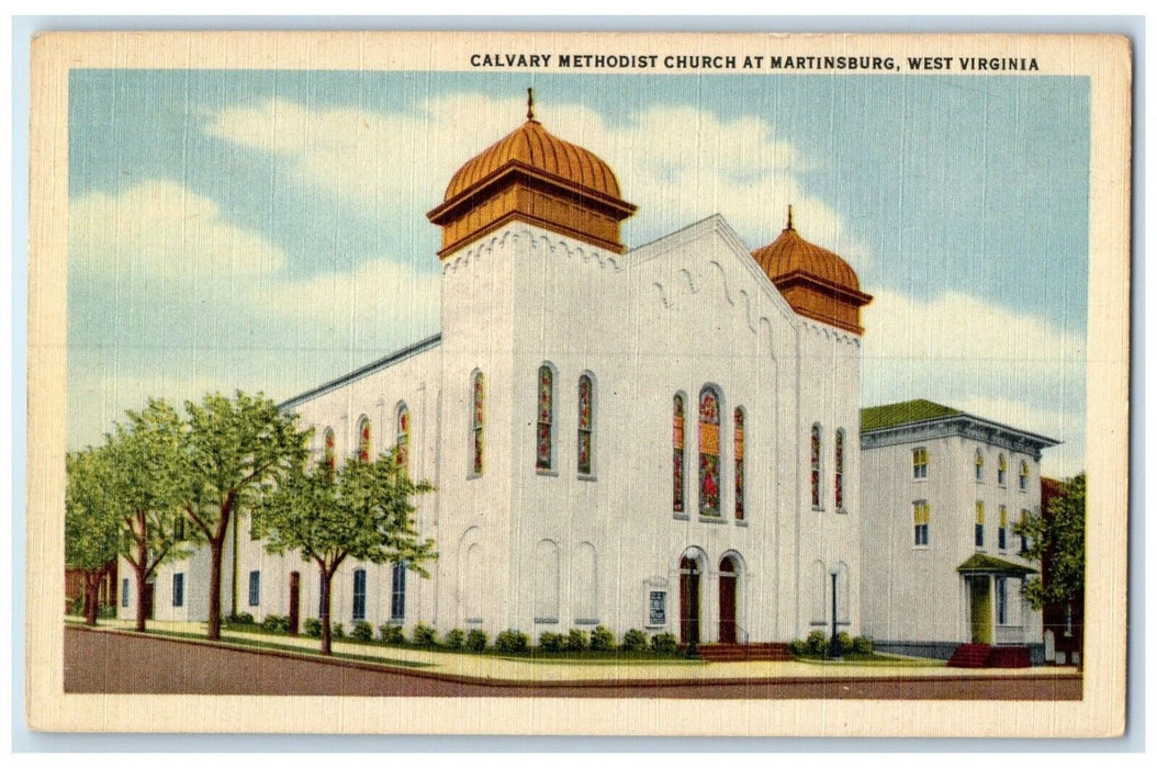 c1910's Calvary Methodist Church At Martinsburg West Virginia WV Postcard