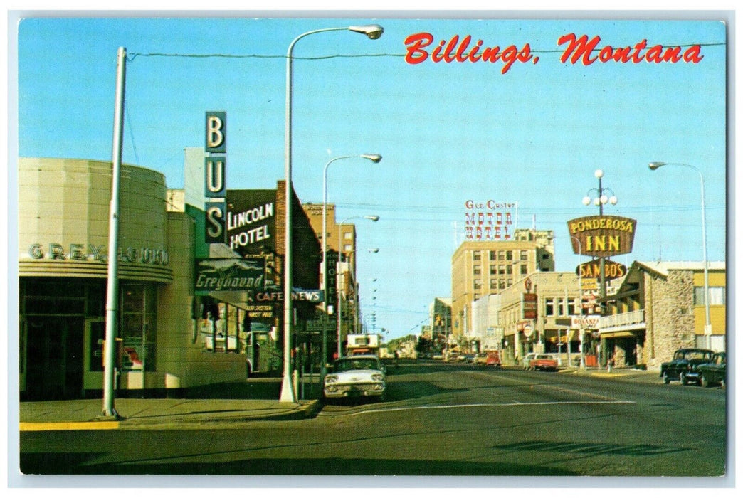 c1960 Magic City Midland Empire Avenue North Exterior Billings Montana Postcard