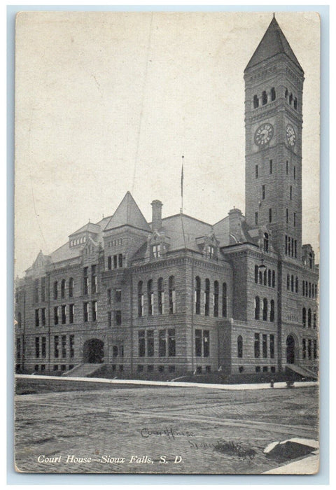 1905 Roadside View Court House Sioux Falls South Dakota Antique Vintage Postcard