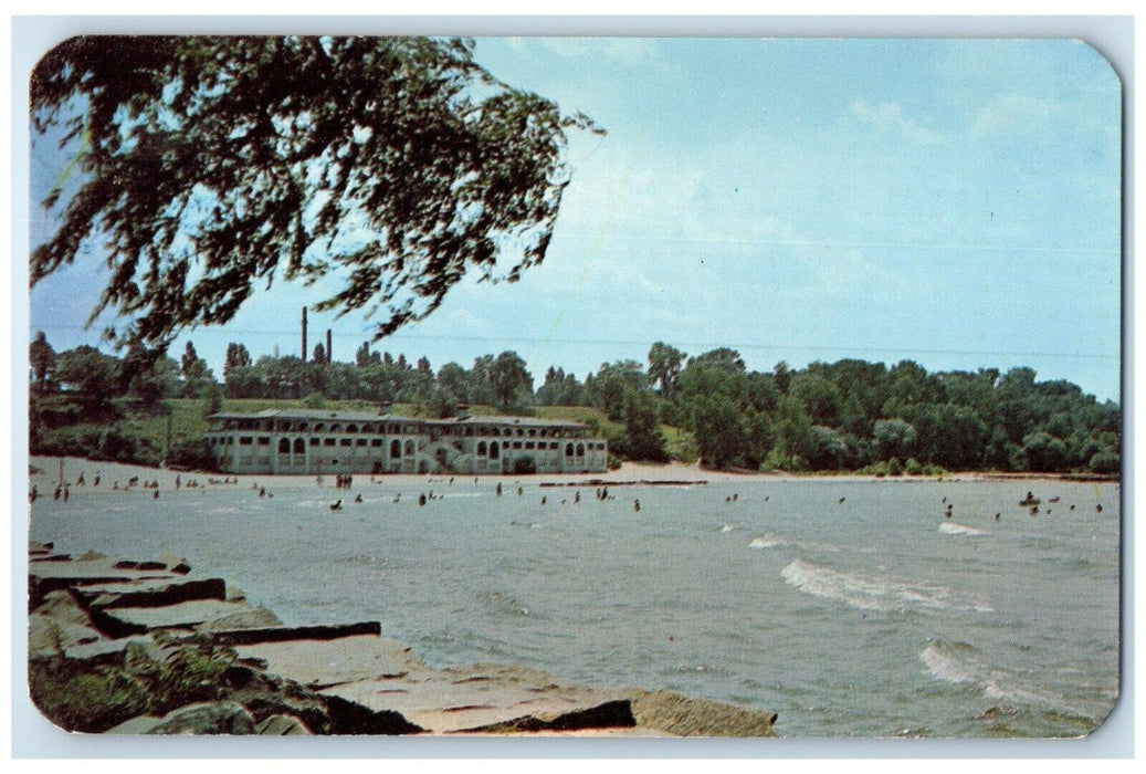 c1950's View Of Edgewater Park Beach Cleveland Ohio OH Unposted Vintage Postcard