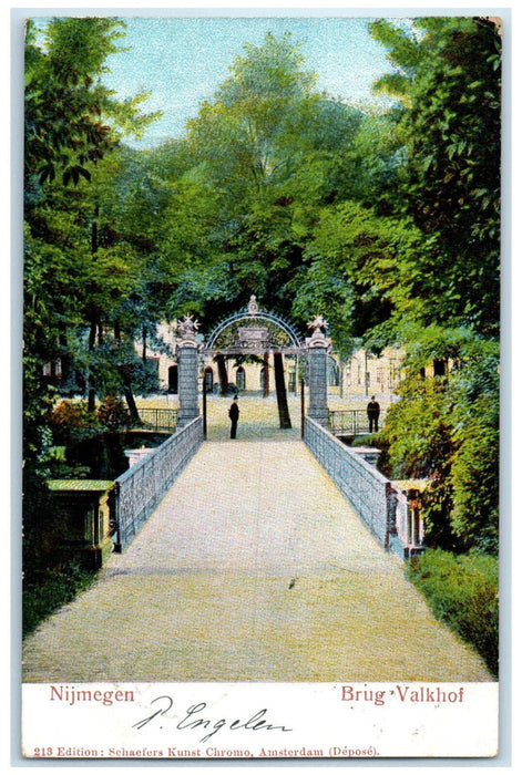 c1905 Bridge Valkhof Nijmegen Entrance View Netherlands Posted Antique Postcard