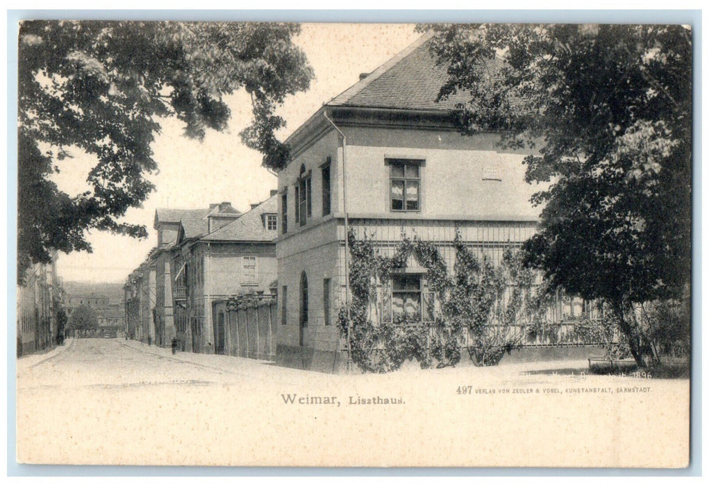 c1905 Scene at Museum About Liszt Weimar Germany Unposted Antique Postcard