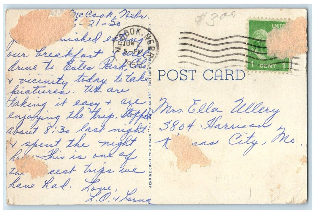 c1950 Red Willow County Court House Building McCook Nebraska NE Vintage Postcard