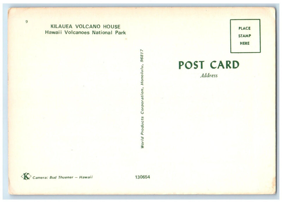 c1960's Kilauea Volcano House Hawaii Volcanoes National Park Hawaii HI Postcard