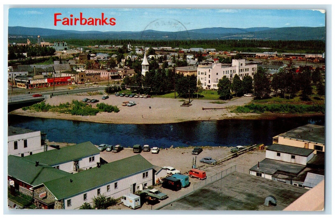 1960 Fairbanks Chena River St. Joseph Hospital Exterior River Alaska AL Postcard