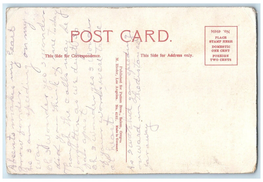 c1910 Marion Polk County Bridge Willamette River Salem Oregon Unposted Postcard