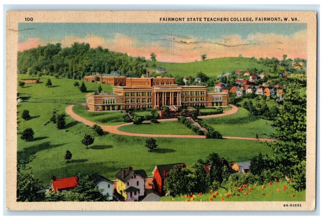 1939 Fairmont State Teachers College Fairmont West Virginia WV Vintage Postcard