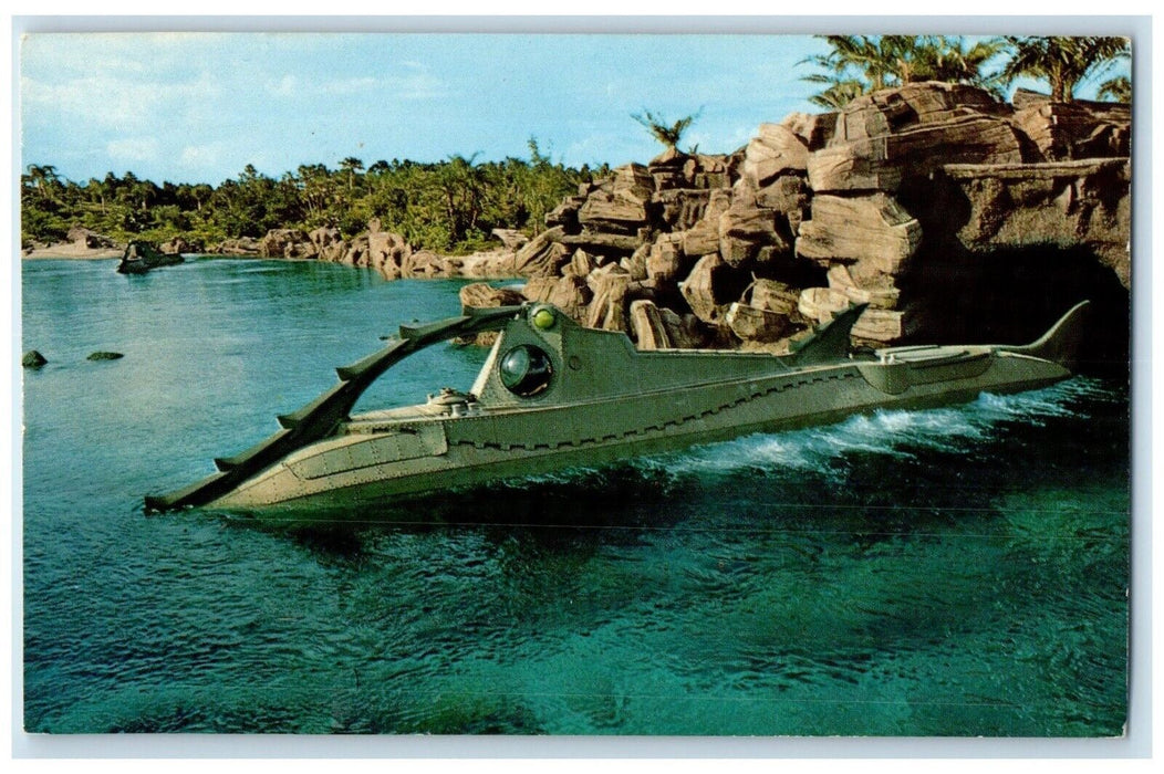 c1960 20,000 Leagues Under The Sea Submarine Walt Disney World Florida Postcard