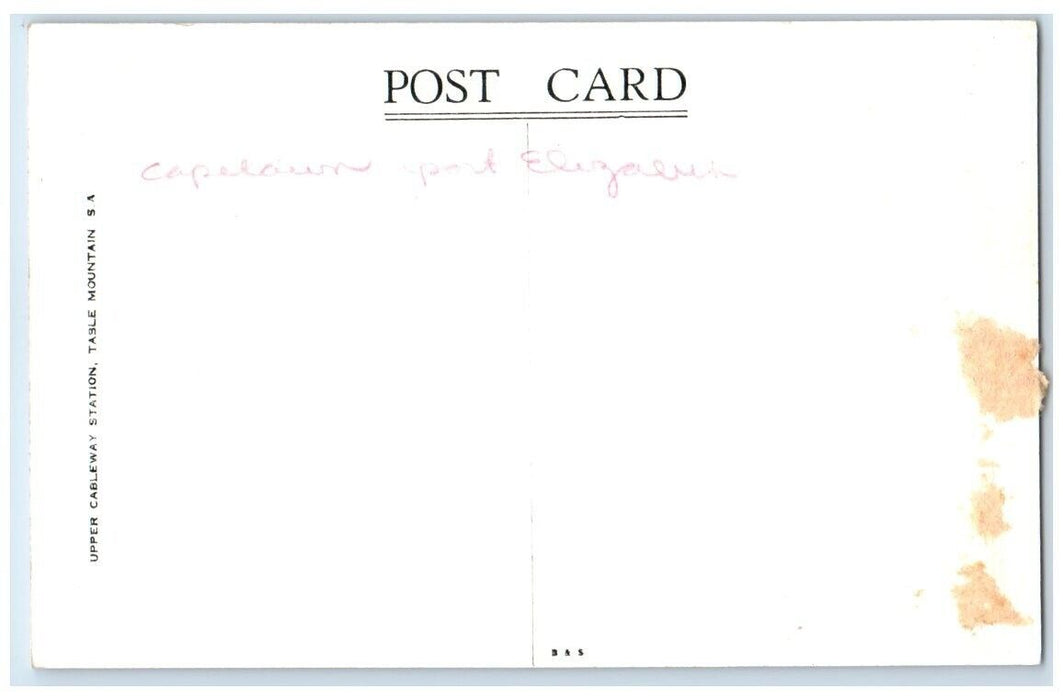 c1940's Cable Car Table Mountain Cape Town P.E. Africa RPPC Photo Postcard