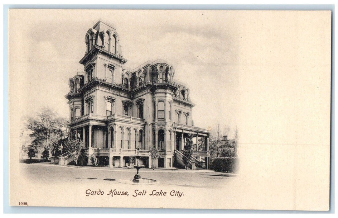 c1905 Gardo House Building Street View Salt Lake City Utah UT Antique Postcard