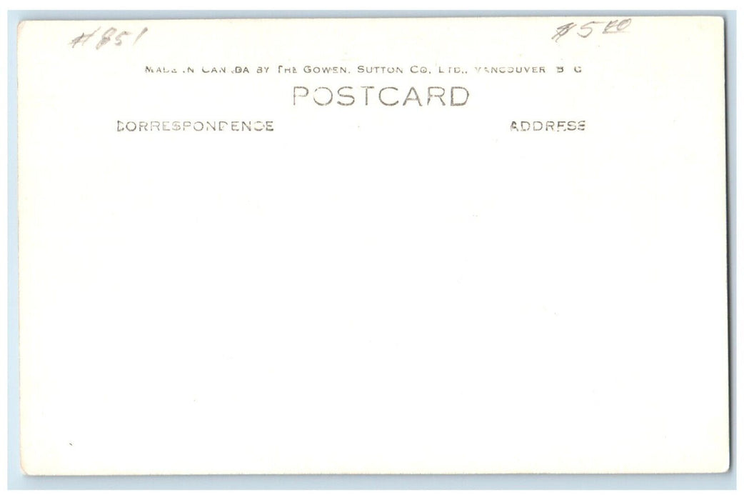 c1910's Prospect Point Vancouver Canada, Totem Pole & Cars RPPC Photo Postcard