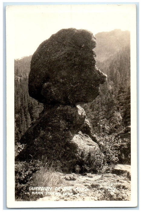 c1940s Guardian Of Pools Sylvan Lake South Dakota SD RPPC Photo Vintage Postcard