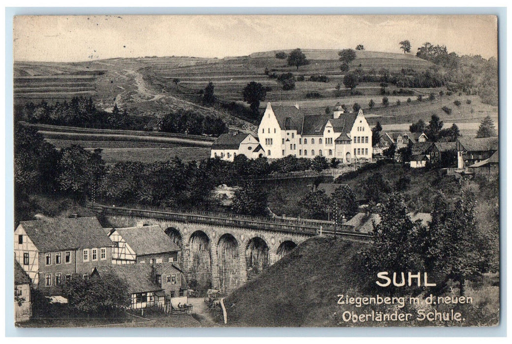 1910 Goat Mountain New Oberland School Suhl Germany Antique Postcard