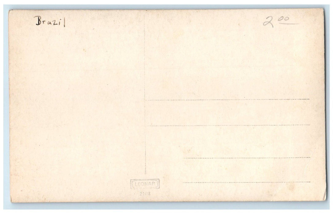 Santos Elevator Do Monte Perrat Brazil, Railroad Train RPPC Photo Postcard