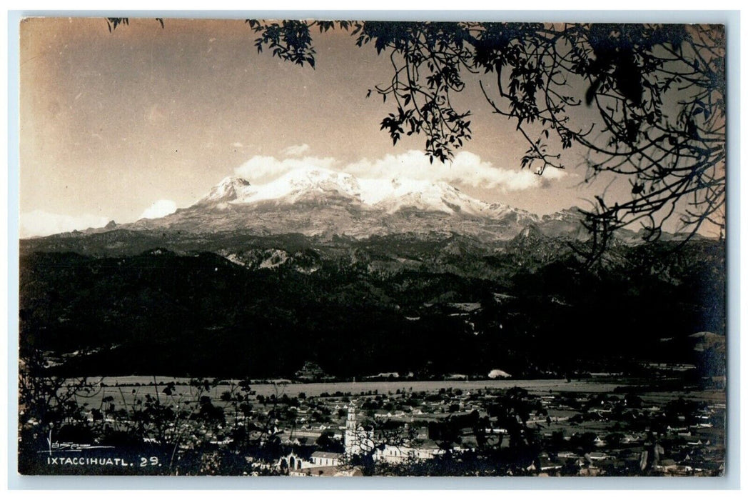 c1910's View Of Mountain At Ixtaccihuatl Mexico RPPC Photo Antique Postcard