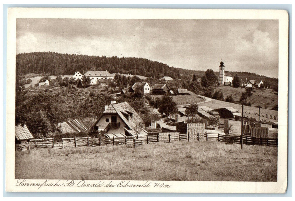 c1940's Summer Resort St.Oswald near Eibiswald Austria Unposted Postcard