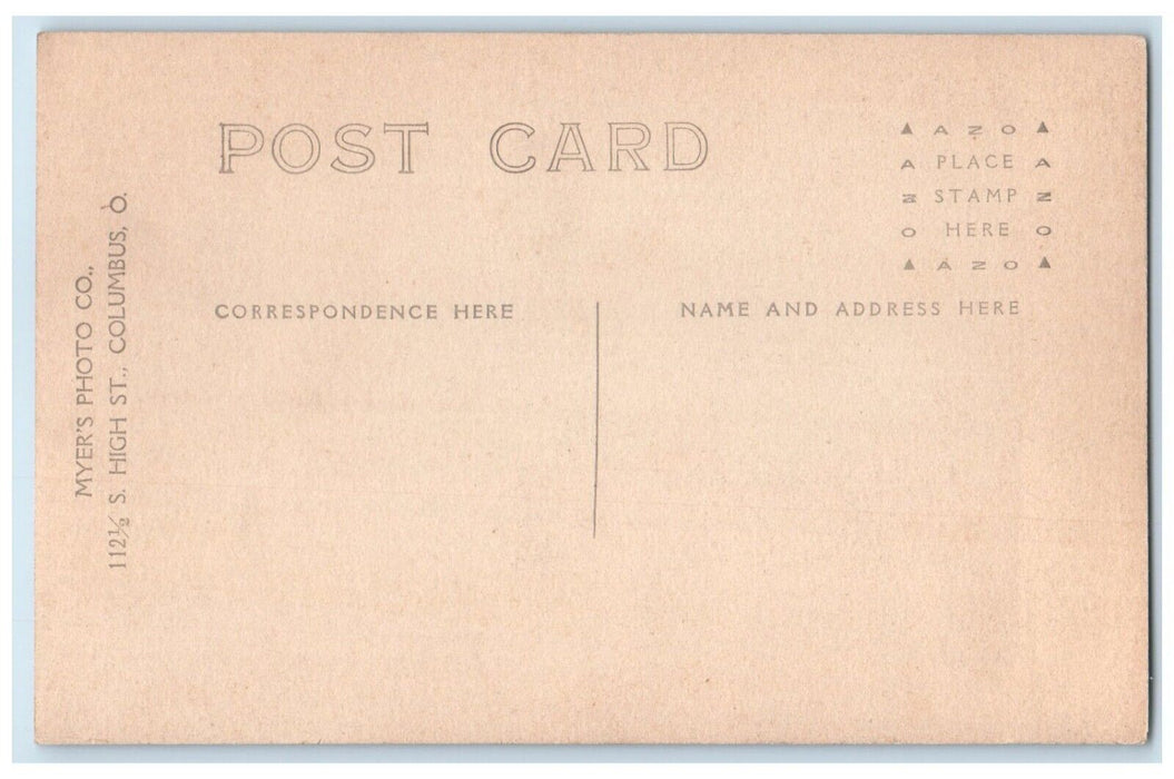 c1910's Woman Dress Black Handwarmer Studio Columbus Ohio OH RPPC Photo Postcard
